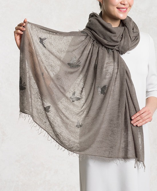 Mousegrey Cashmere Butterfly